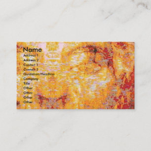 MATTER DOESN'T MATTER Fractal Mask in Red Yellow Business Card