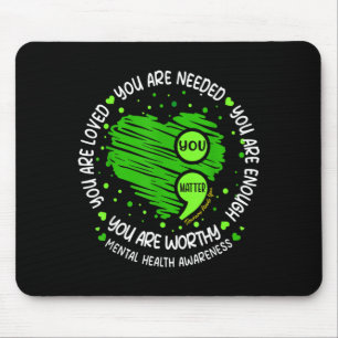 Matter Enough Semicolon Mental Health Awareness Mouse Mat