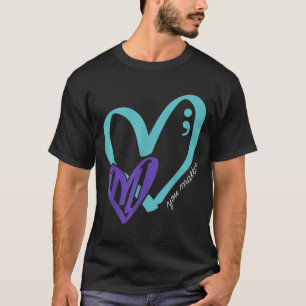 Matter Prevention Awareness Teal Purple Heart T-Shirt