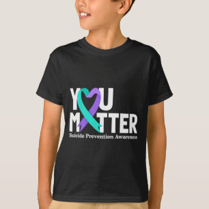 Matter Prevention Awareness Teal Purple Ribbon 1 T-Shirt