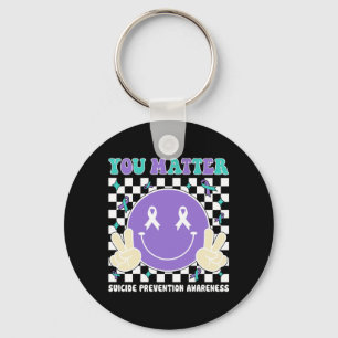Matter Teal Purple Awareness Mental Health Key Ring