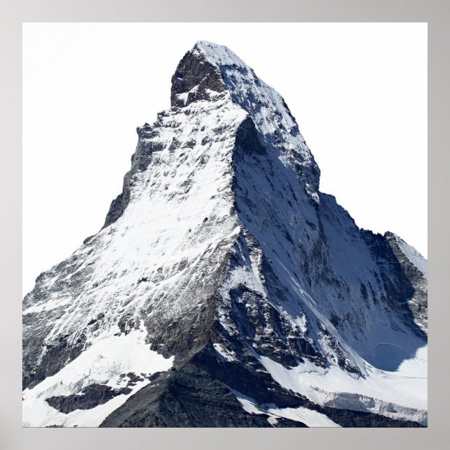 Matterhorn, a mountain in the Swiss Alps Poster (Front)