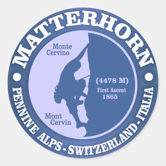 Matterhorn (Alps) Classic Round Sticker