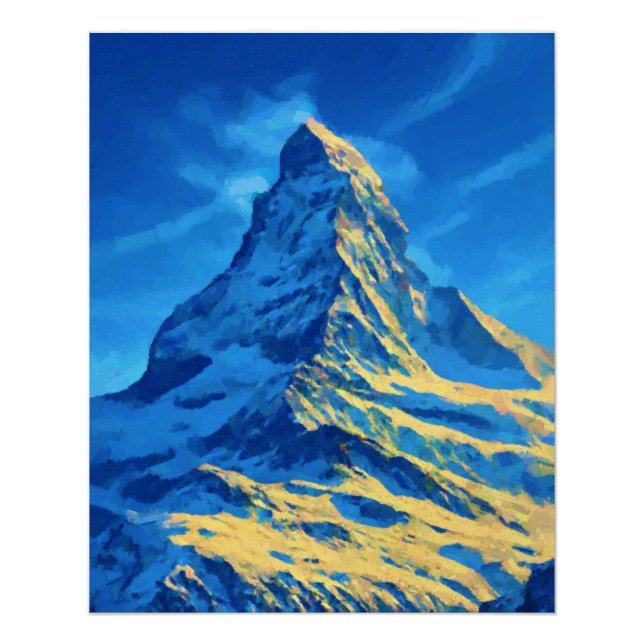 Matterhorn Alps Mountain Poster (Front)