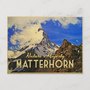 Matterhorn Alps Vintage Postcard