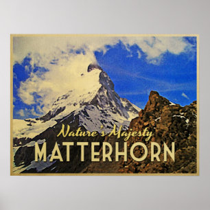 Matterhorn Alps Vintage Poster
