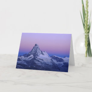 Matterhorn at dawn, Zermatt, Swiss Alps, Card