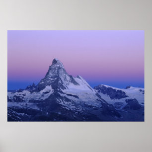 Matterhorn at dawn, Zermatt, Swiss Alps, Poster