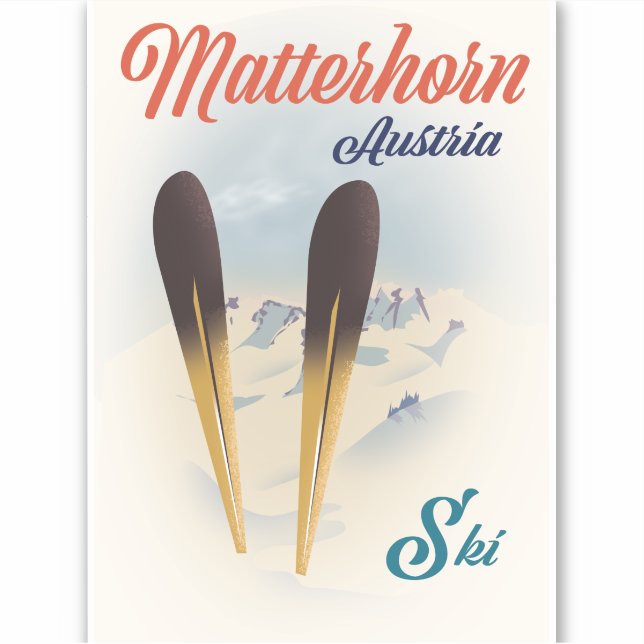 Matterhorn Austria ski poster. (Front)