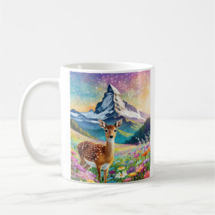 Matterhorn in the Switzerland and a Fawn Coffee Mug