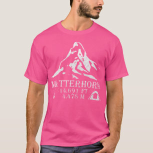 Matterhorn Mountain Alps Outdoor Climbing Hiking H T-Shirt