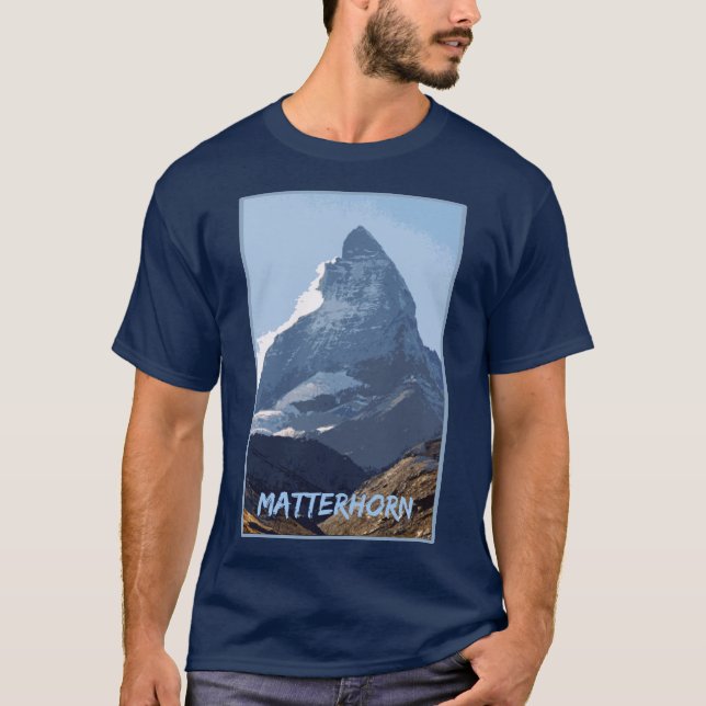 Matterhorn Mountain Design, Switzerland T-Shirt (Front)