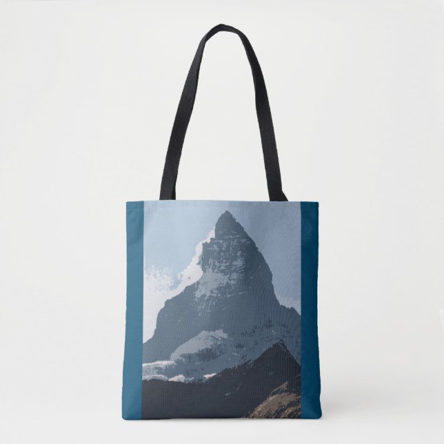 Matterhorn Mountain Design, Switzerland Tote Bag (Front)