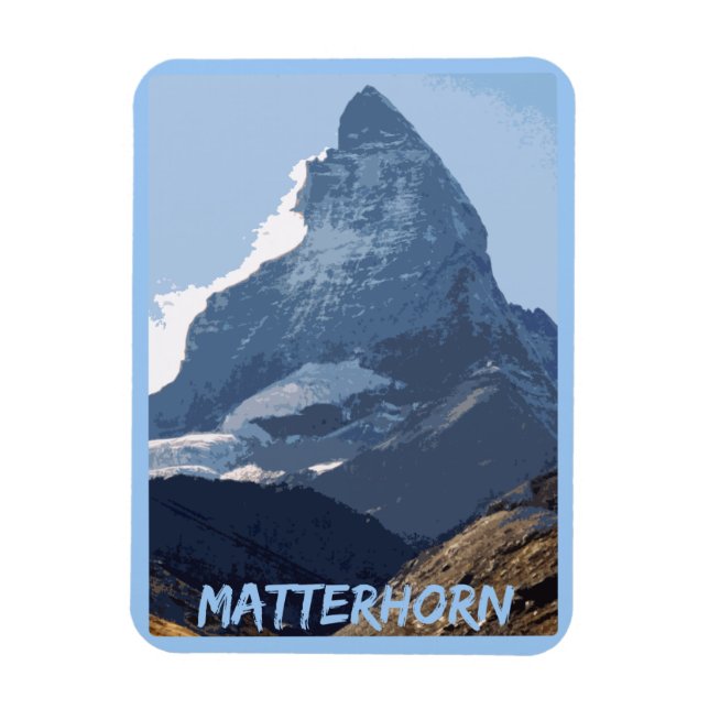 Matterhorn Mountain Design, Zermatt, Switzerland Magnet (Vertical)