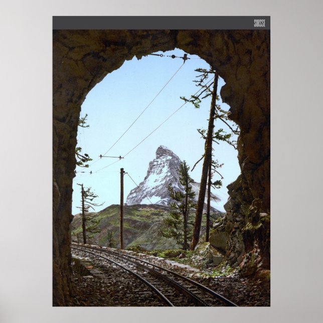 Matterhorn mountain in the Swiss Alps Poster (Front)