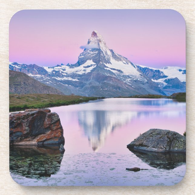 Matterhorn mountain in Zermatt, Switzerland Coaster (Front)