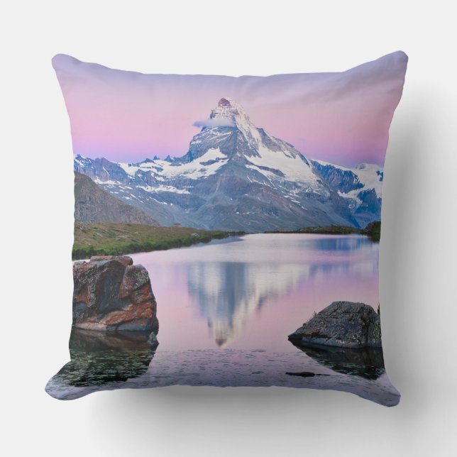 Matterhorn mountain in Zermatt, Switzerland Cushion (Front)
