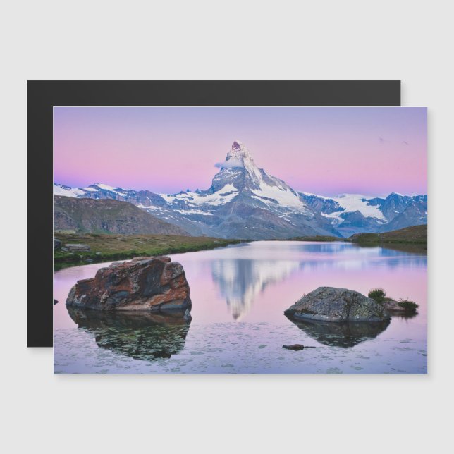 Matterhorn mountain in Zermatt, Switzerland Magnetic Invitation (Front/Back)