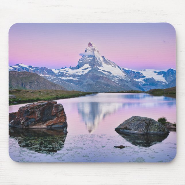 Matterhorn mountain in Zermatt, Switzerland Mouse Mat (Front)