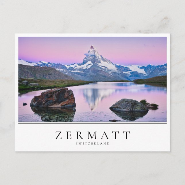Matterhorn mountain in Zermatt, Switzerland Postcard (Front)
