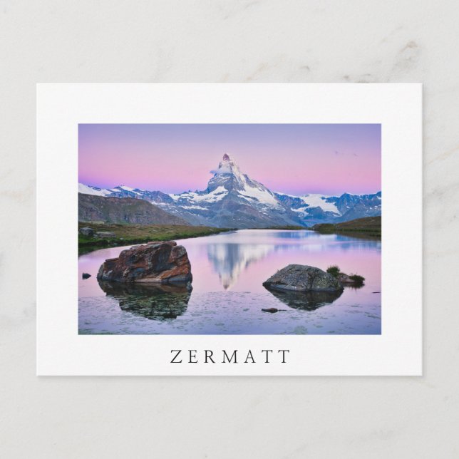 Matterhorn mountain in Zermatt, Switzerland Postcard (Front)
