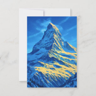 Matterhorn Mountain Switzerland RSVP Card