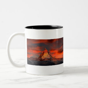 Matterhorn Peak at Dawn Two-Tone Coffee Mug