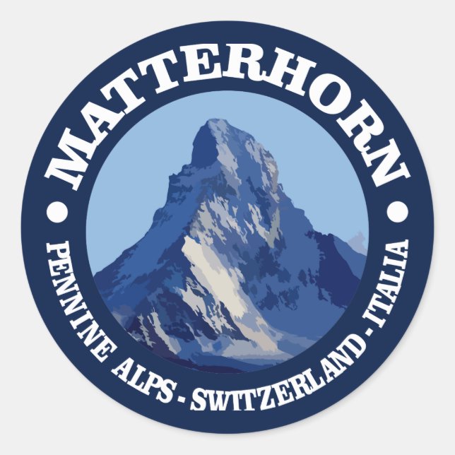 Matterhorn (rd) classic round sticker (Front)