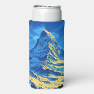 Matterhorn Switzerland Alps Seltzer Can Cooler