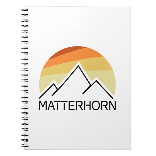 Matterhorn Switzerland Italy Retro Notebook (Front)