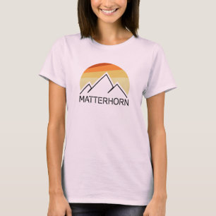 Matterhorn Switzerland Italy Retro T-Shirt
