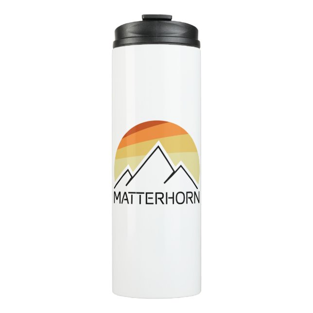 Matterhorn Switzerland Italy Retro Thermal Tumbler (Front)