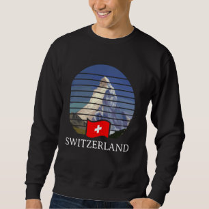 Matterhorn Switzerland Mountains Rockclimbing Hiki Sweatshirt