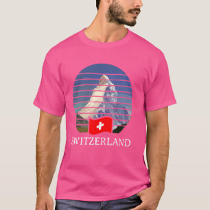Matterhorn Switzerland Mountains Rockclimbing Hiki T-Shirt