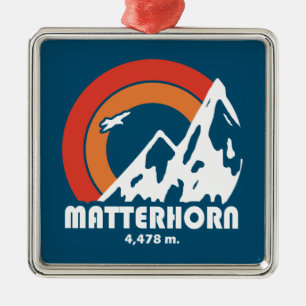 Matterhorn Switzerland Sun Eagle Metal Tree Decoration