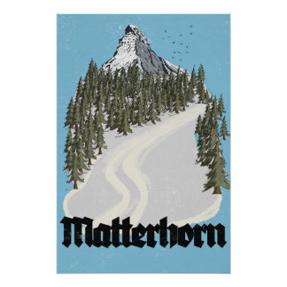 Matterhorn Switzerland Travel Poster