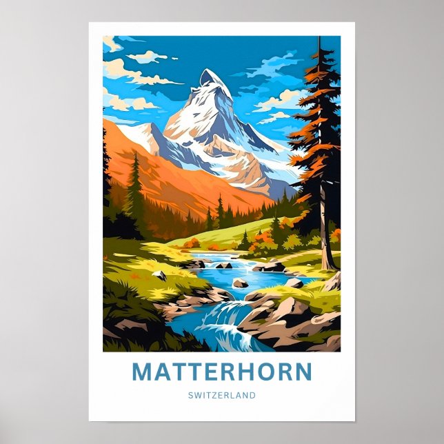 Matterhorn Switzerland Travel Print (Front)
