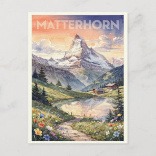 Matterhorn Switzerland Vintage Postcard