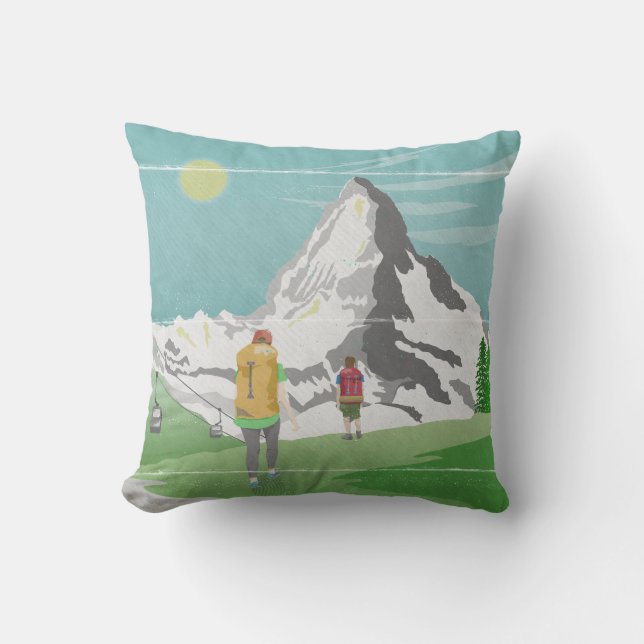 matterhorn travel poster Switzerland Cushion (Front)