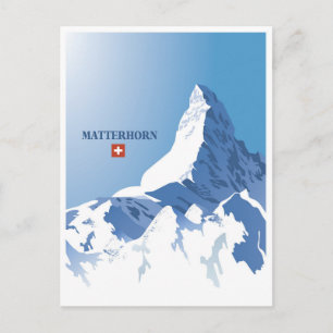 Matterhorn,Zermatt,Switzerland,Ski Postcard