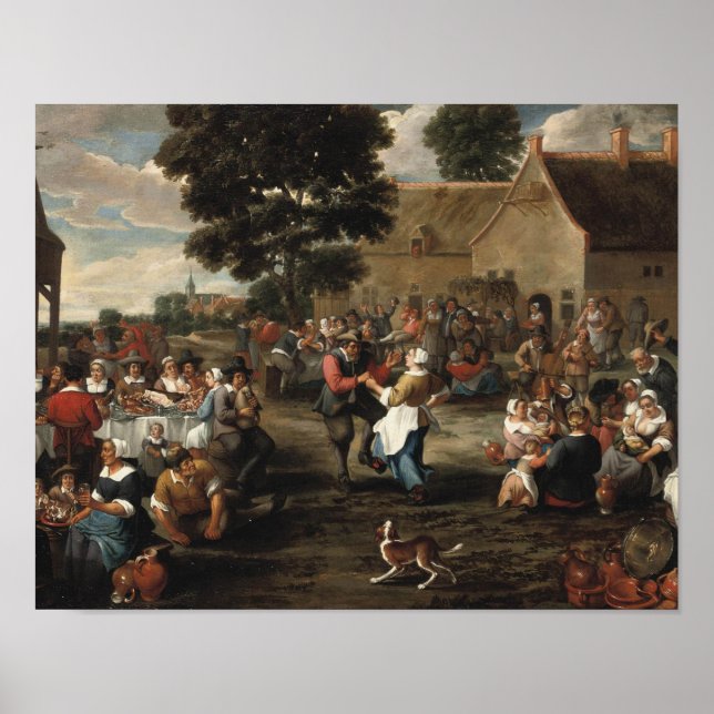 Mattheus van Helmont - A Peasant's Feast Poster (Front)