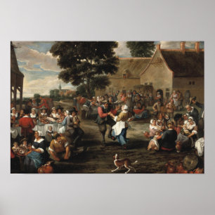 Mattheus van Helmont - A Peasant's Feast Poster