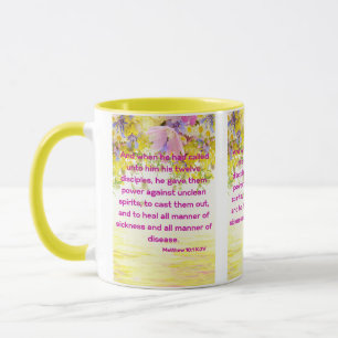 Matthew 10:1 KJV Bible Scripture Pic Two-Tone Mug