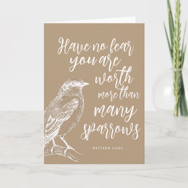 Matthew 10:31 JW Encouragement Bundle Note Card (Front)