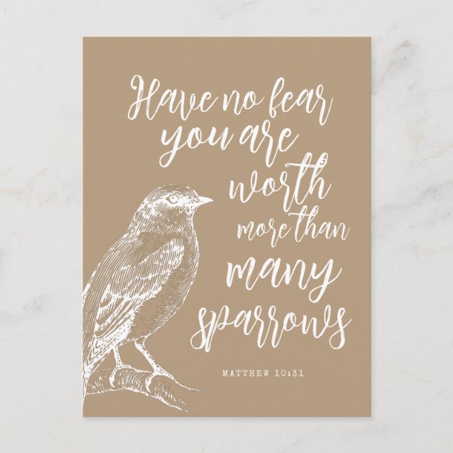 Matthew 10:31 JW Encouragement Postcard (Front)