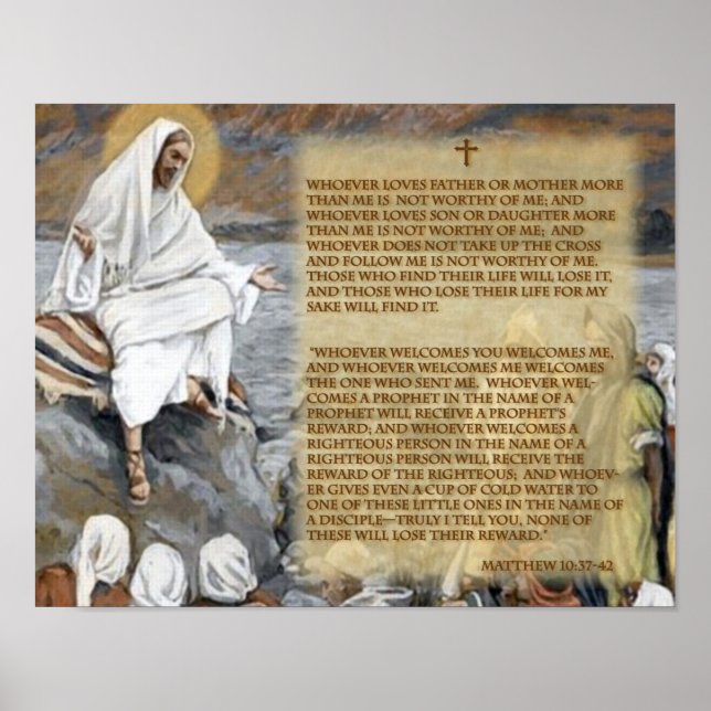 MATTHEW 10 37-42 POSTER (Front)