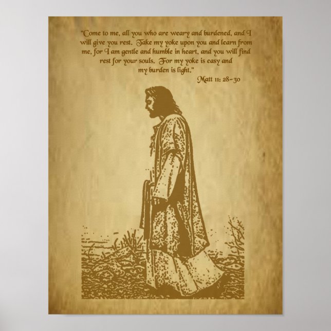 Matthew 11 28-30 poster (Front)