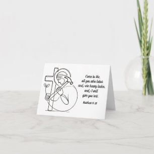 Matthew 11:28 All You Who Labour Scripture Card