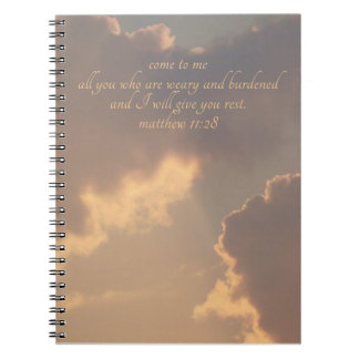 Matthew 11:28 Bible scripture notebook