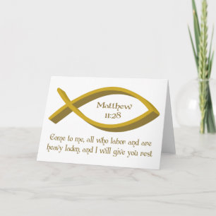 Matthew 11:28 card